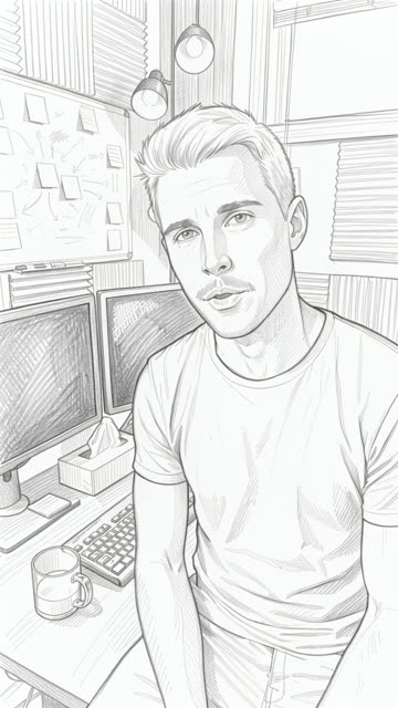 Plano 01 del storyboard, a lápiz